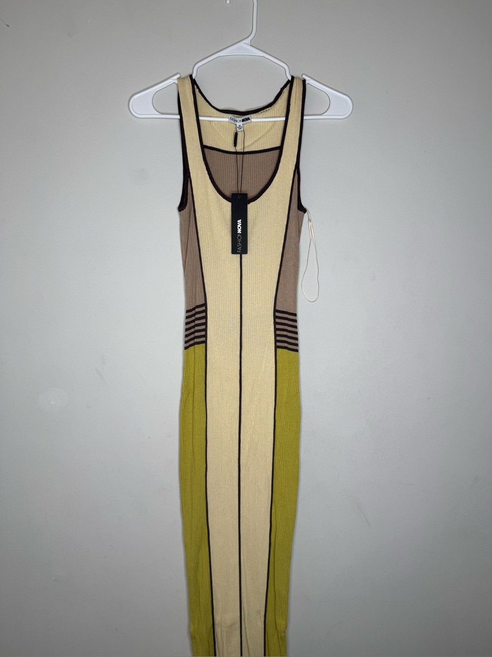 Fashion nova long fitted dress NWT